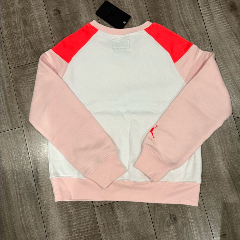 Nike Kids Pink and White Jumpman Sweatshirt - Picture 2 of 2